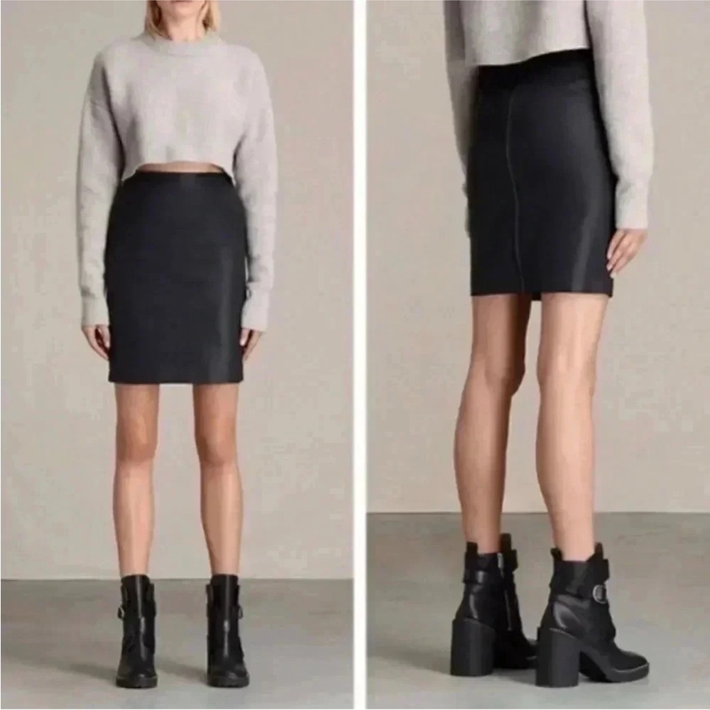 AllSaints Metal Pencil Skirt‎